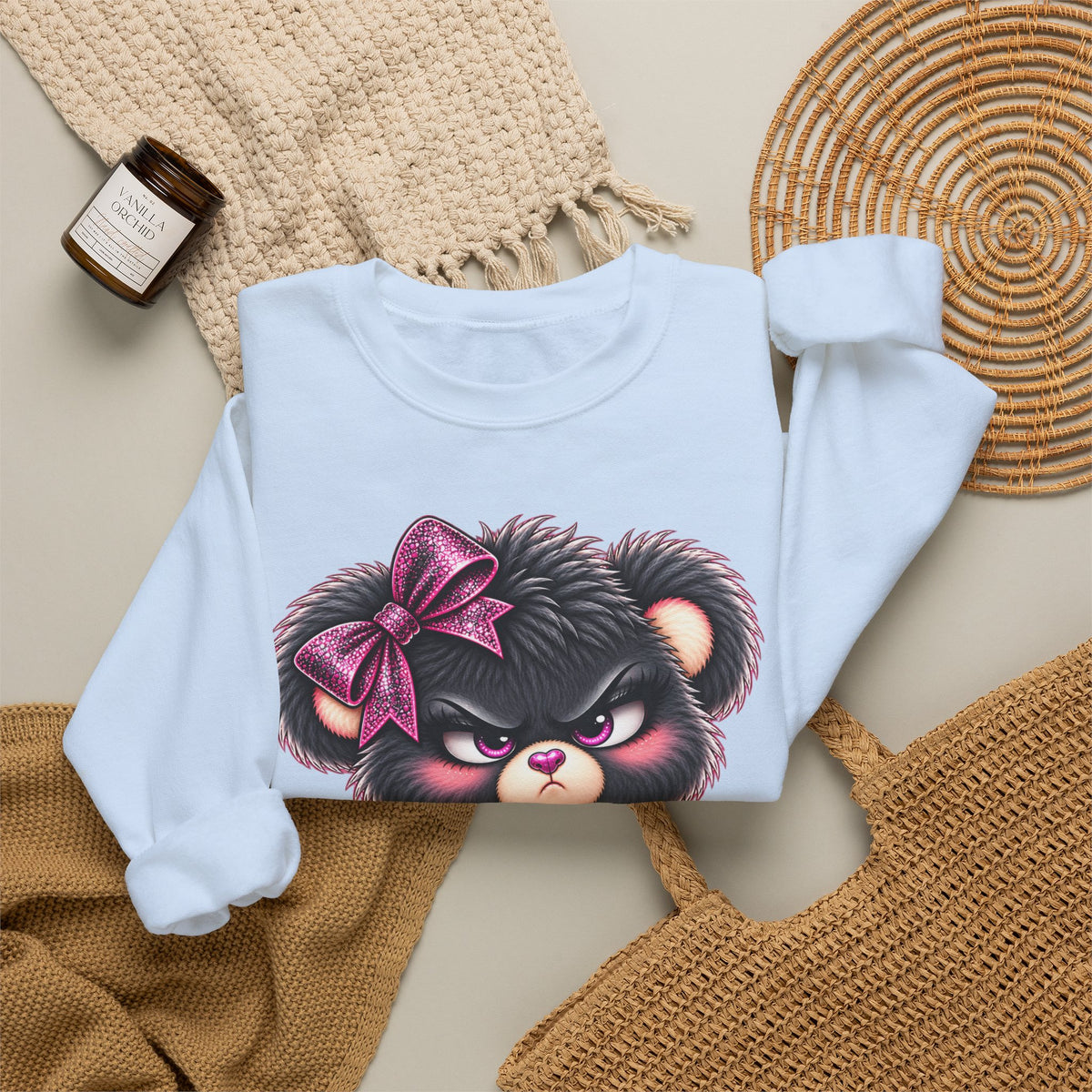 MooStache Sassy Bear Sweatshirt | FAFO Bear