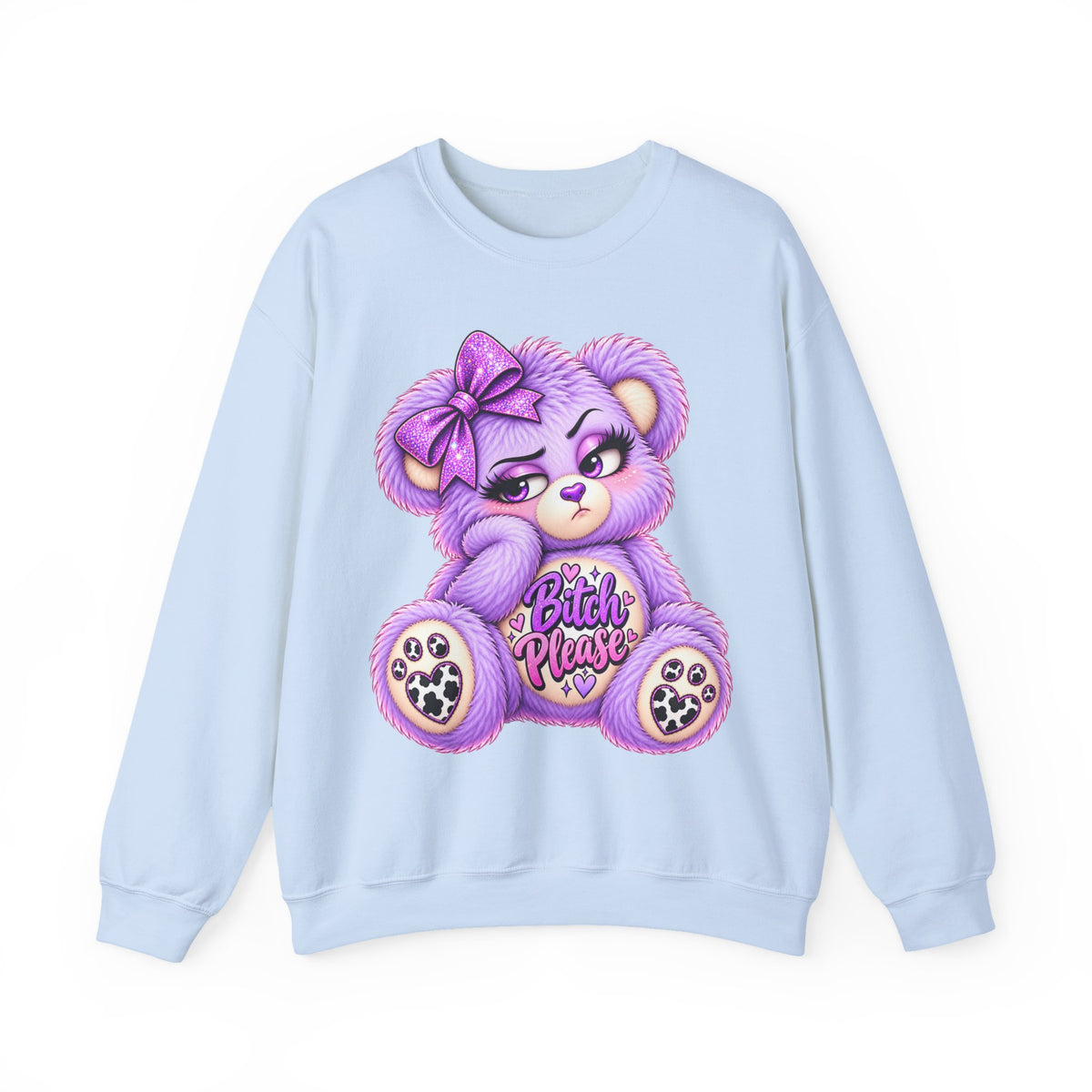 MooStache Sassy Bear Sweatshirt | Bitch Please Bear