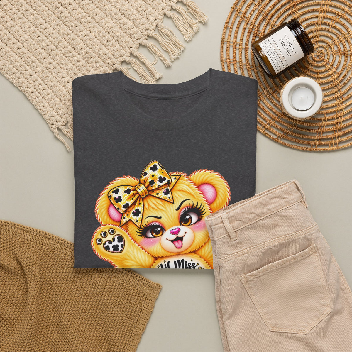 MooStache Sassy Bear Unisex Tee | Lil Miss Sunshine Bear