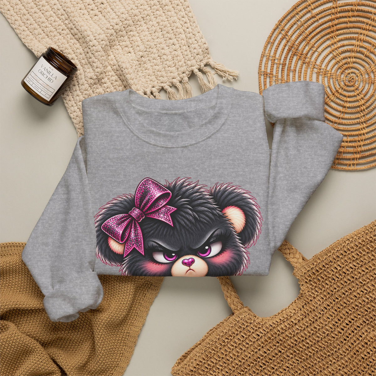 MooStache Sassy Bear Sweatshirt | FAFO Bear