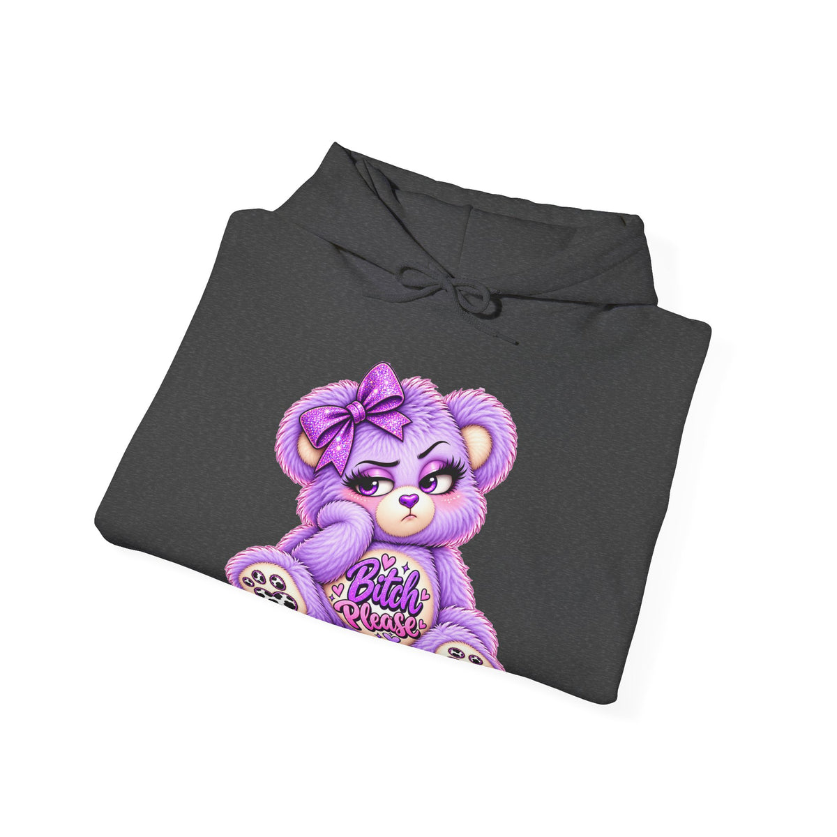 MooStache Sassy Bear Unisex Hoodie | Bitch Please Bear