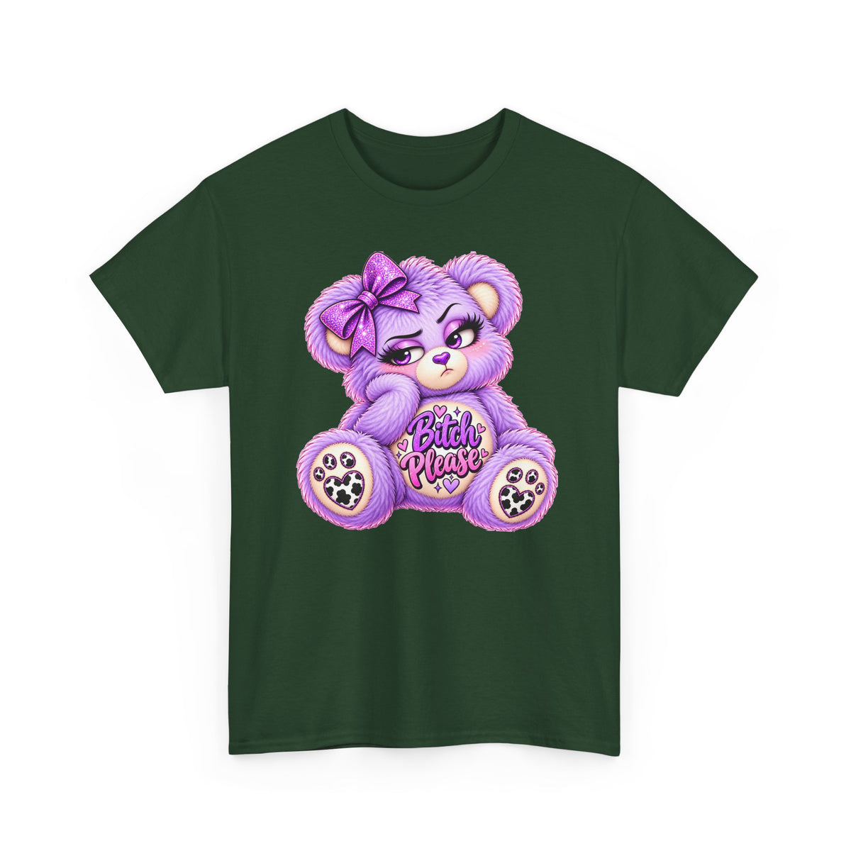 MooStache Sassy Bear Unisex Tee | Bitch Please Bear