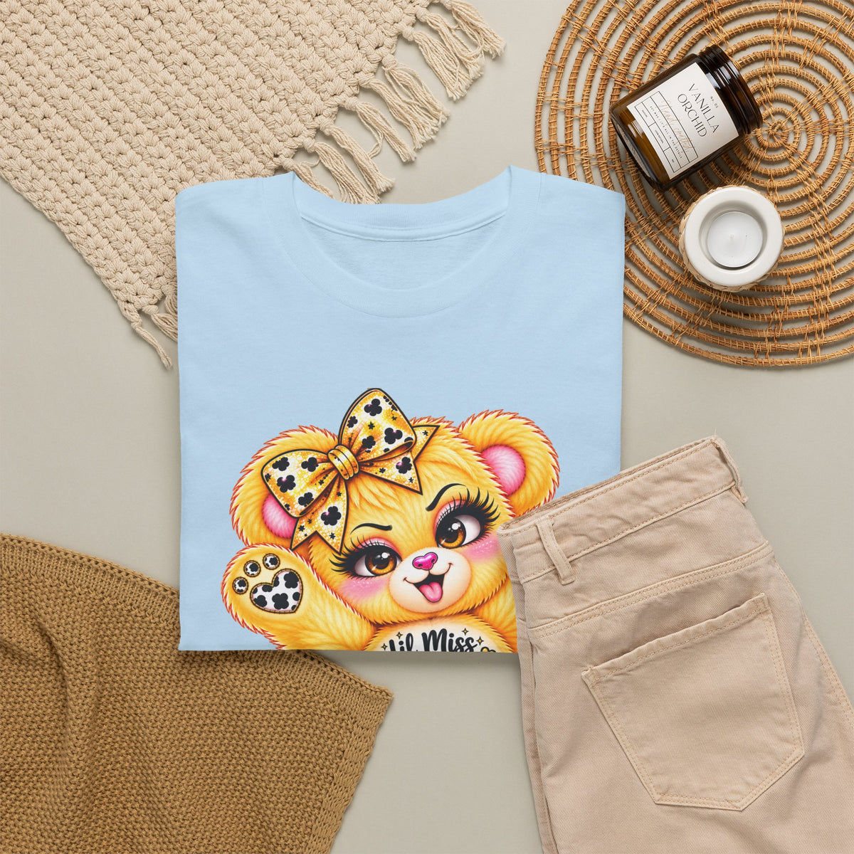 MooStache Sassy Bear Unisex Tee | Lil Miss Sunshine Bear