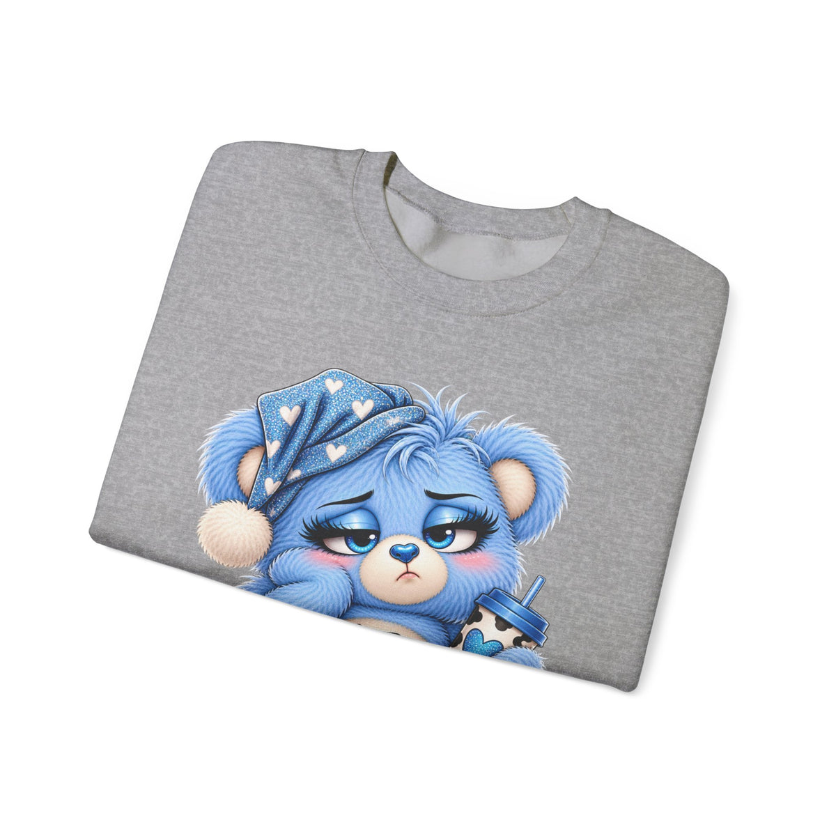 MooStache Sassy Bear Sweatshirt | Too Tired for This Sh*t Bear