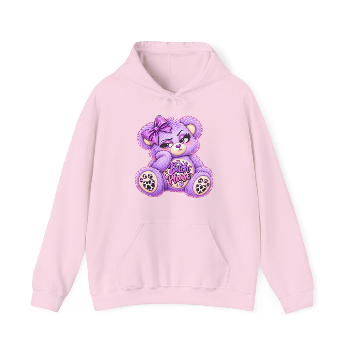 MooStache Sassy Bear Unisex Hoodie | Bitch Please Bear