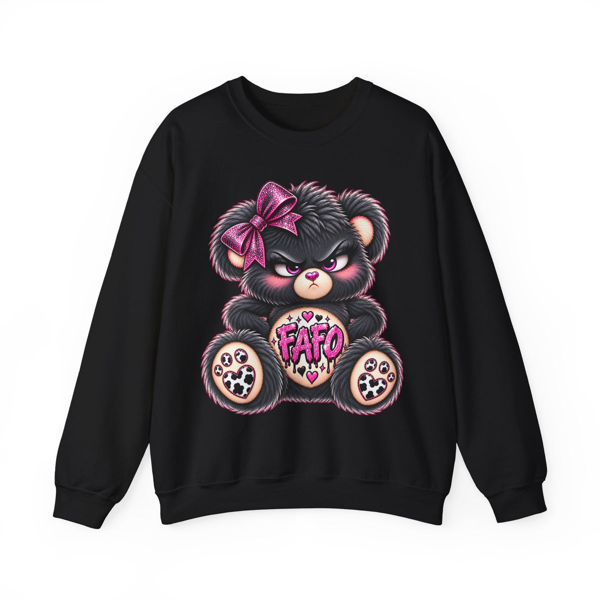 MooStache Sassy Bear Sweatshirt | FAFO Bear