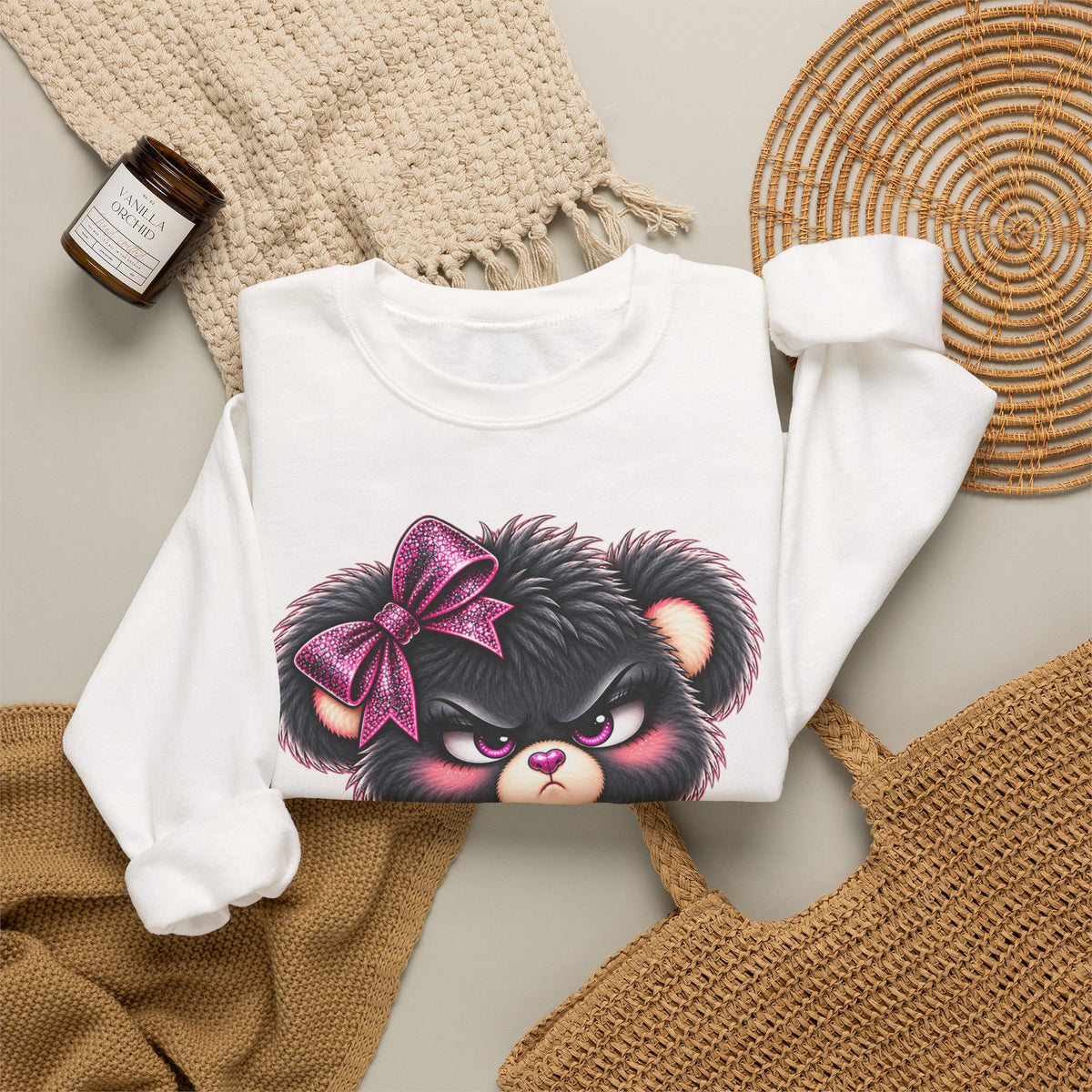 MooStache Sassy Bear Sweatshirt | FAFO Bear