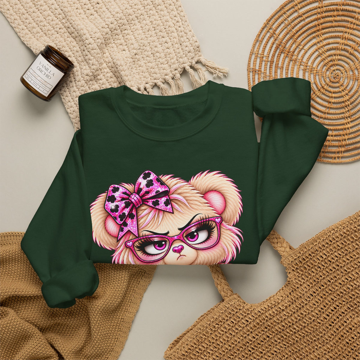 MooStache Sassy Bear Sweatshirt | Per My Last... Bear
