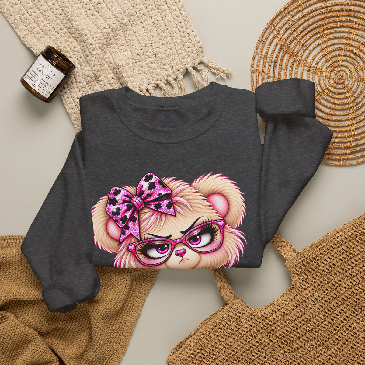 MooStache Sassy Bear Sweatshirt | Per My Last... Bear