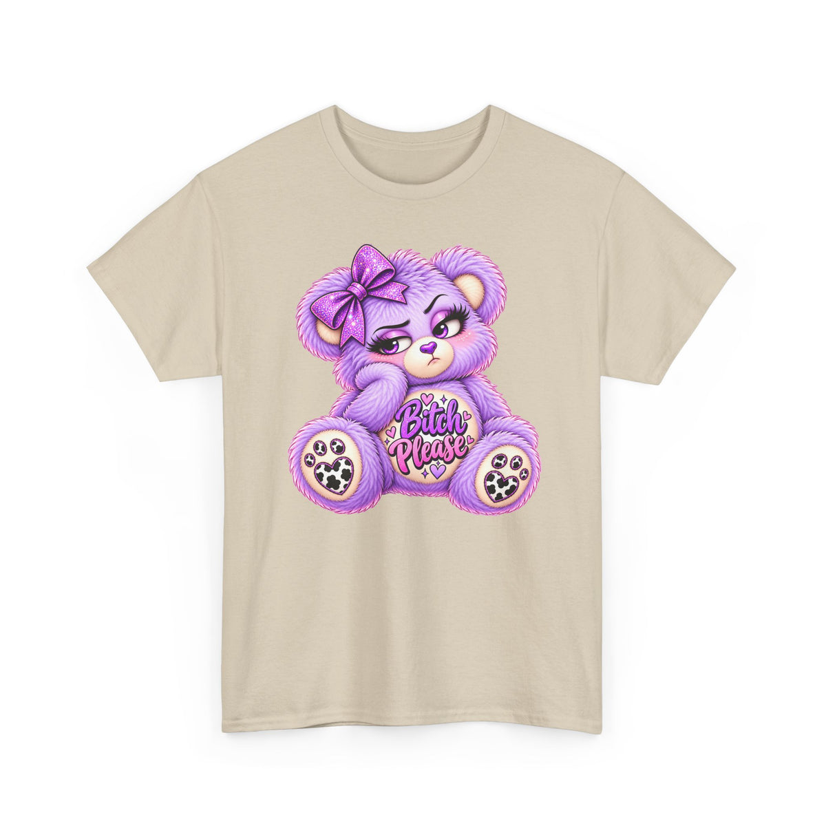 MooStache Sassy Bear Unisex Tee | Bitch Please Bear