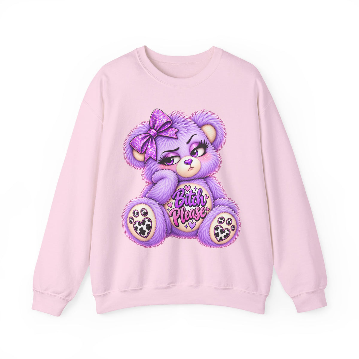 MooStache Sassy Bear Sweatshirt | Bitch Please Bear