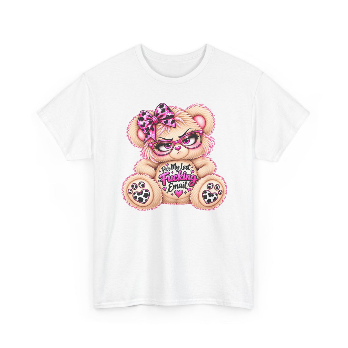 MooStache Sassy Bear Unisex Tee |  Per My Last… Bear
