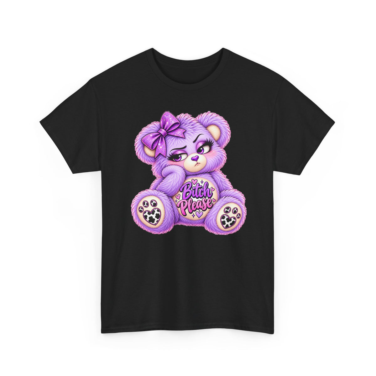MooStache Sassy Bear Unisex Tee | Bitch Please Bear