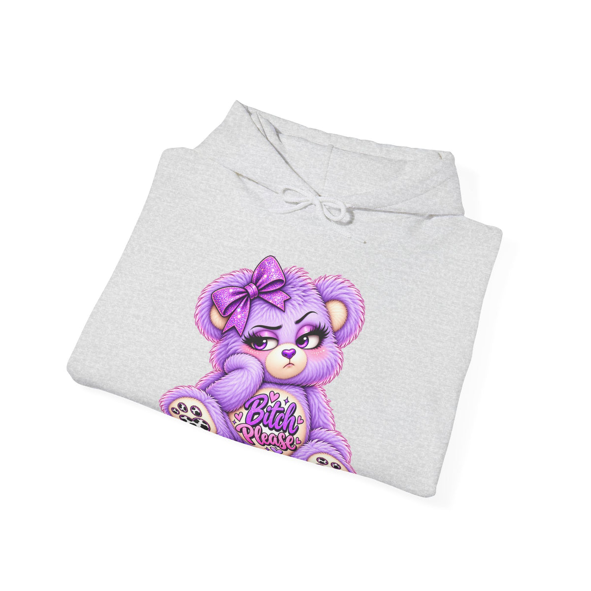 MooStache Sassy Bear Unisex Hoodie | Bitch Please Bear