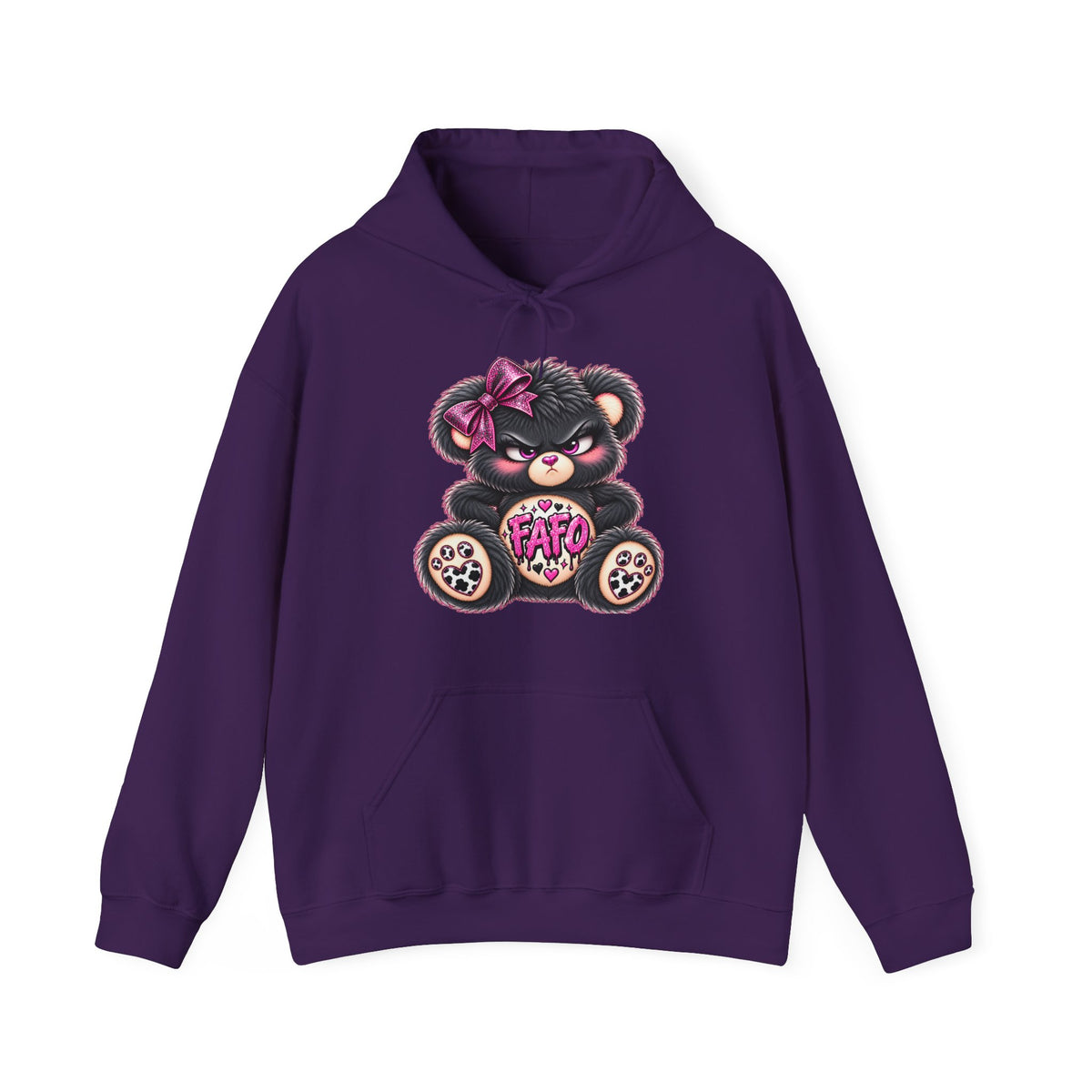 MooStache Sassy Bear Unisex Hoodie | FAFO Bear