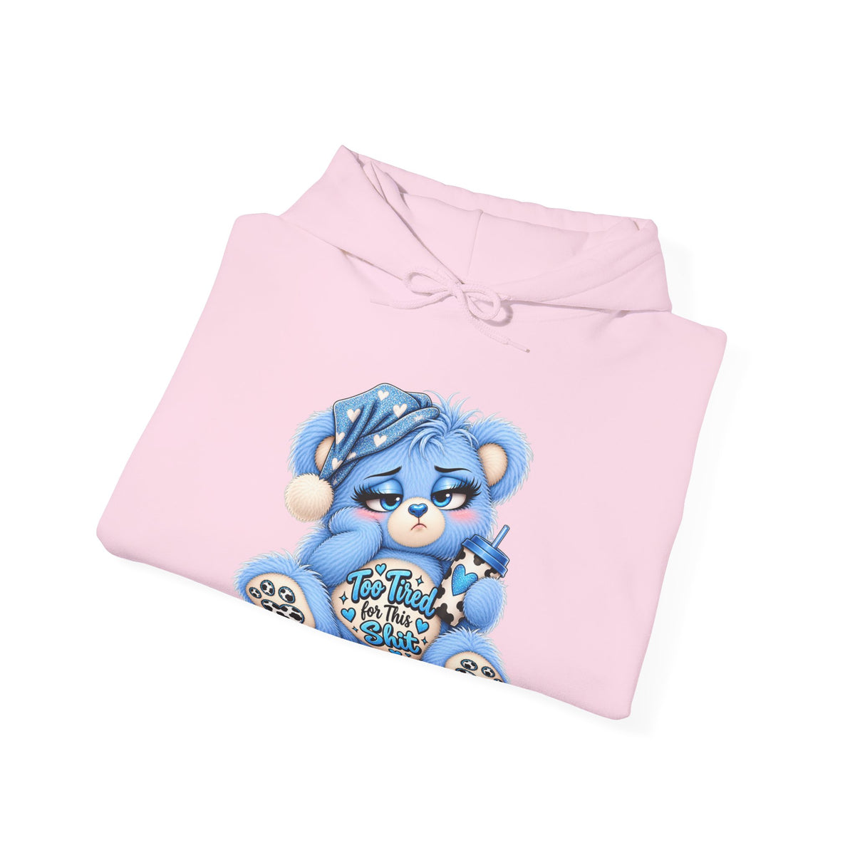 MooStache Sassy Bear Unisex Hoodie | Too Tired Bear