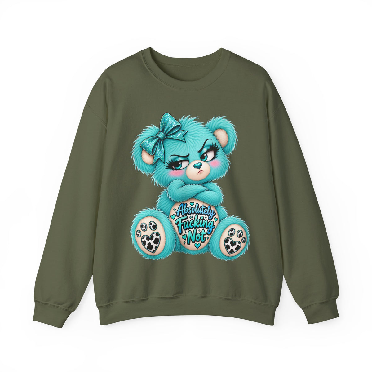 MooStache Sassy Bear Sweatshirt | Absolutely F*cking Not Bear