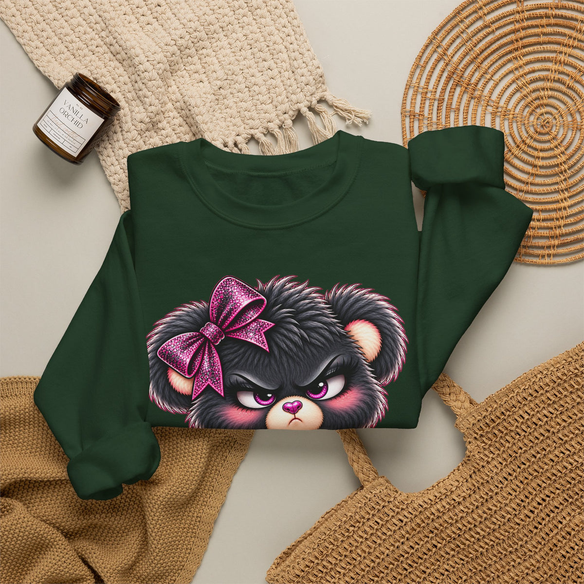 MooStache Sassy Bear Sweatshirt | FAFO Bear