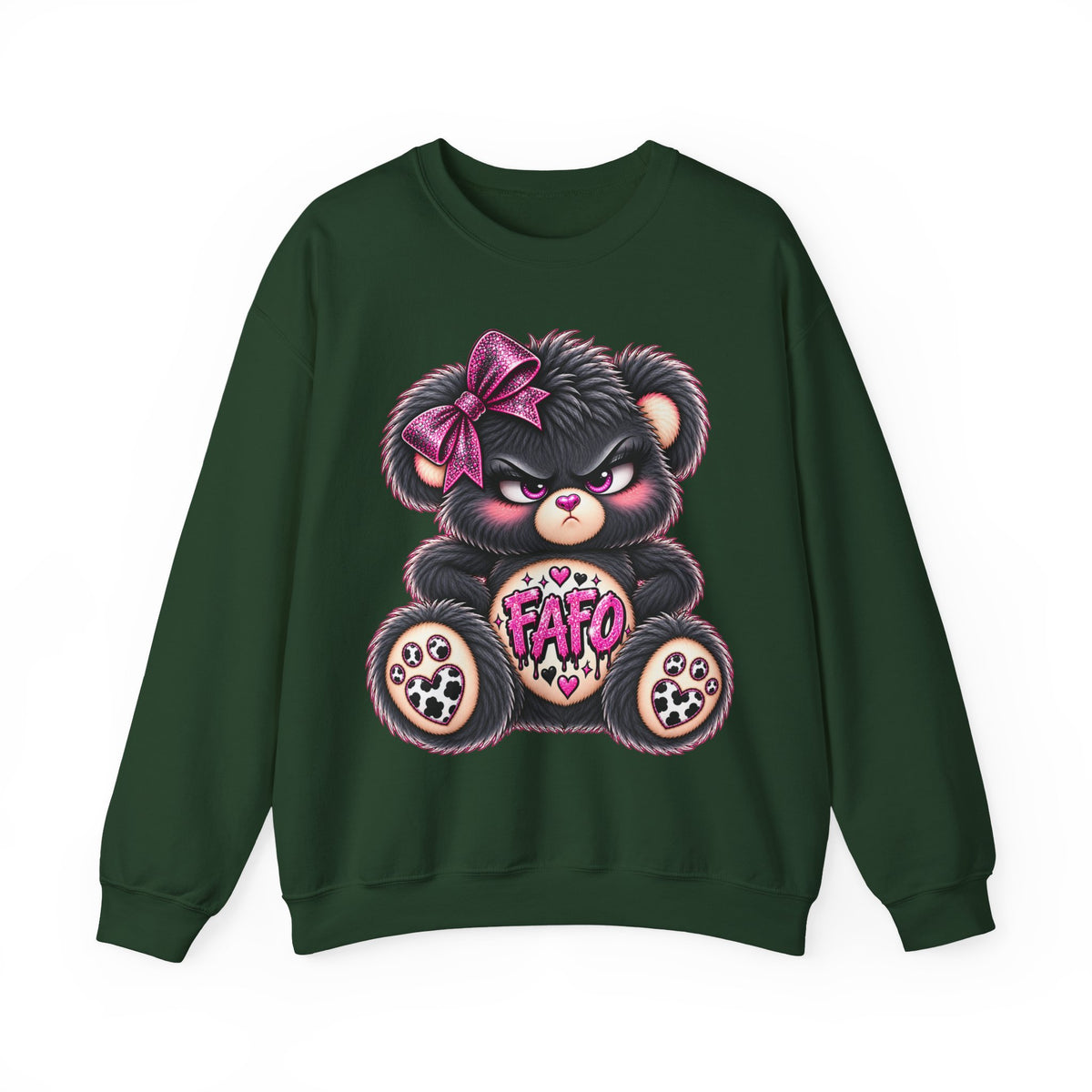 MooStache Sassy Bear Sweatshirt | FAFO Bear