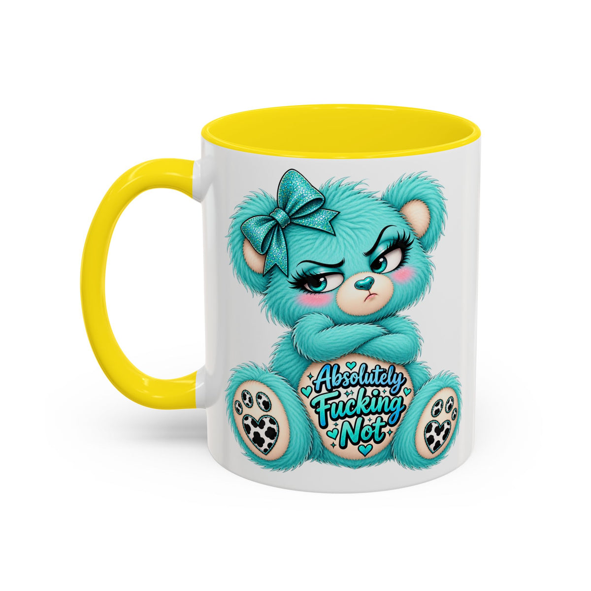 MooStache Sassy Bear Mug | Absolutely F*cking Not Bear