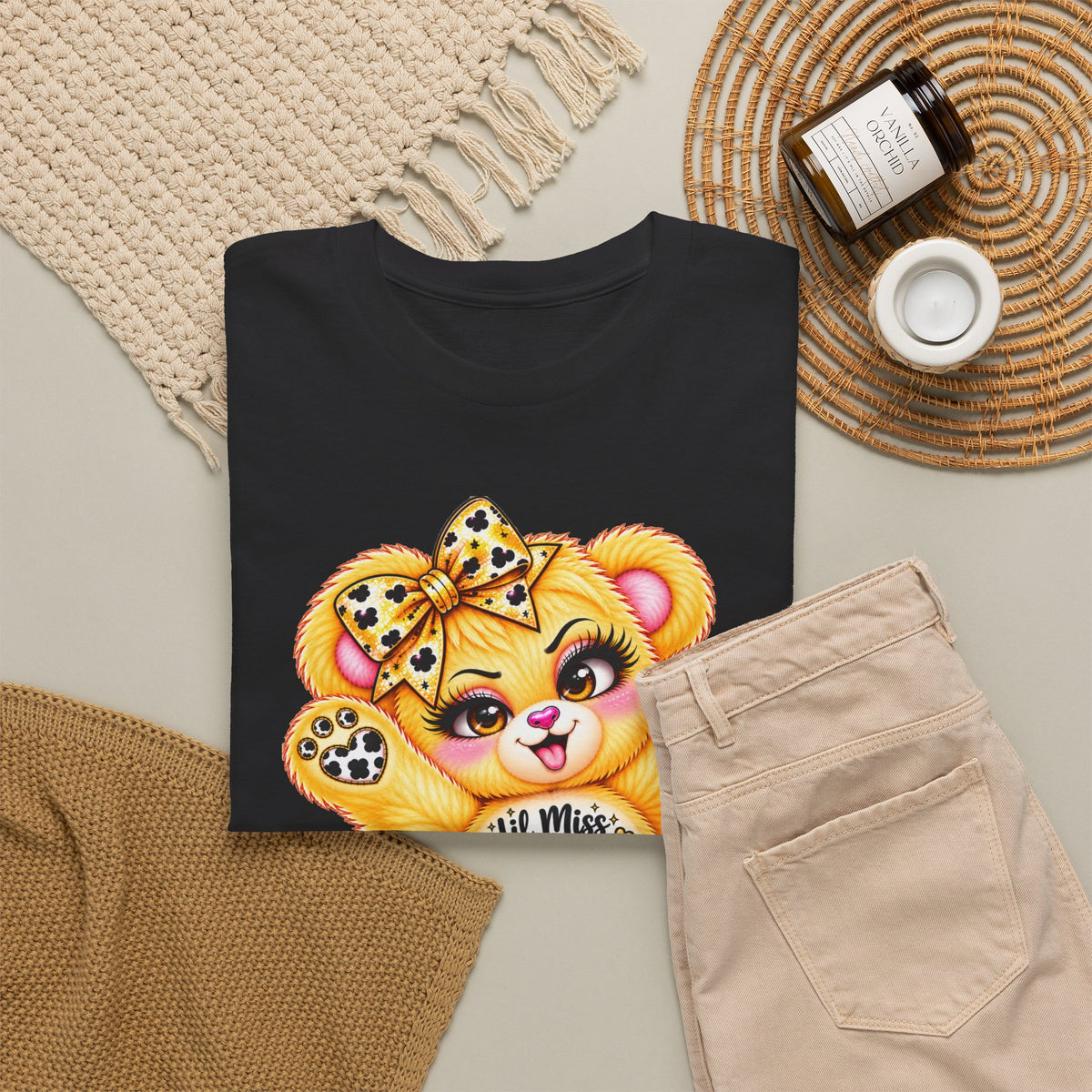 MooStache Sassy Bear Unisex Tee | Lil Miss Sunshine Bear