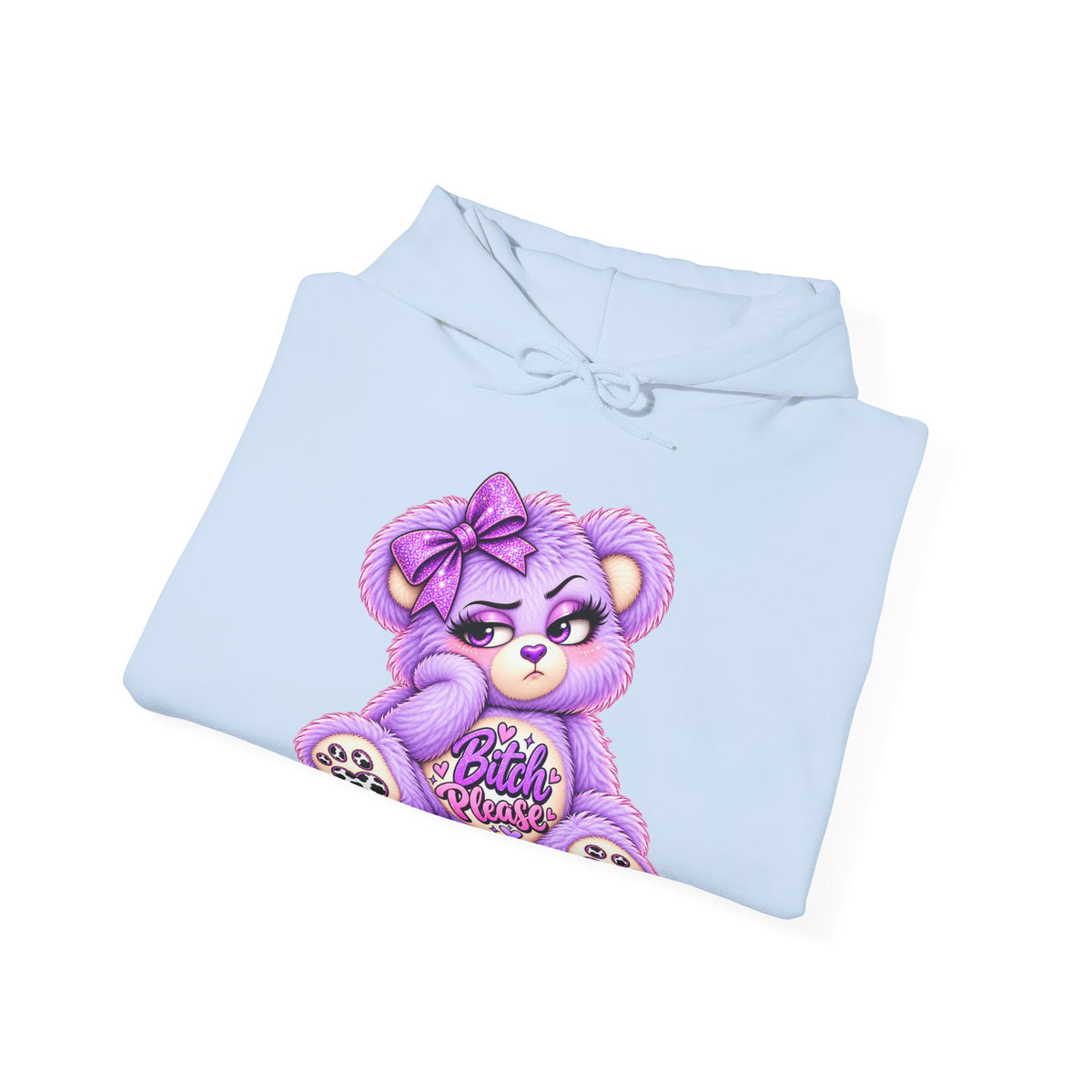 MooStache Sassy Bear Unisex Hoodie | Bitch Please Bear