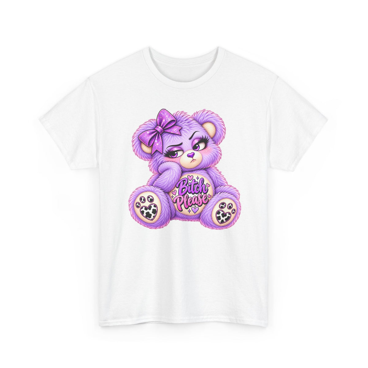 MooStache Sassy Bear Unisex Tee | Bitch Please Bear