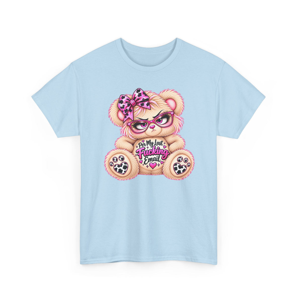 MooStache Sassy Bear Unisex Tee |  Per My Last… Bear