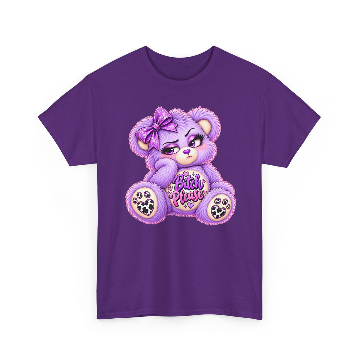 MooStache Sassy Bear Unisex Tee | Bitch Please Bear