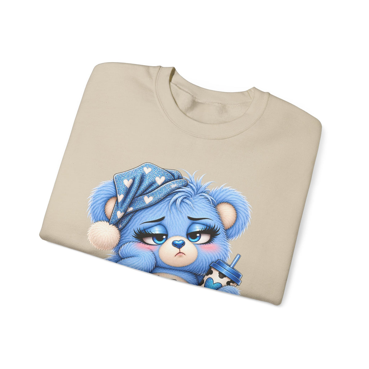 MooStache Sassy Bear Sweatshirt | Too Tired for This Sh*t Bear