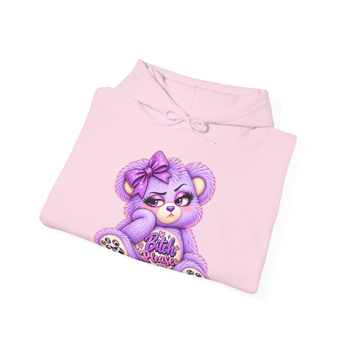 MooStache Sassy Bear Unisex Hoodie | Bitch Please Bear