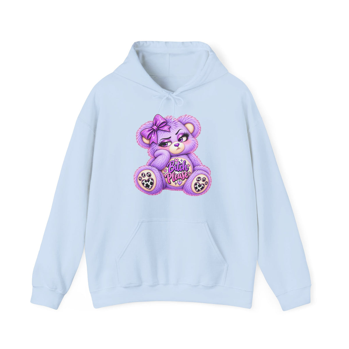 MooStache Sassy Bear Unisex Hoodie | Bitch Please Bear