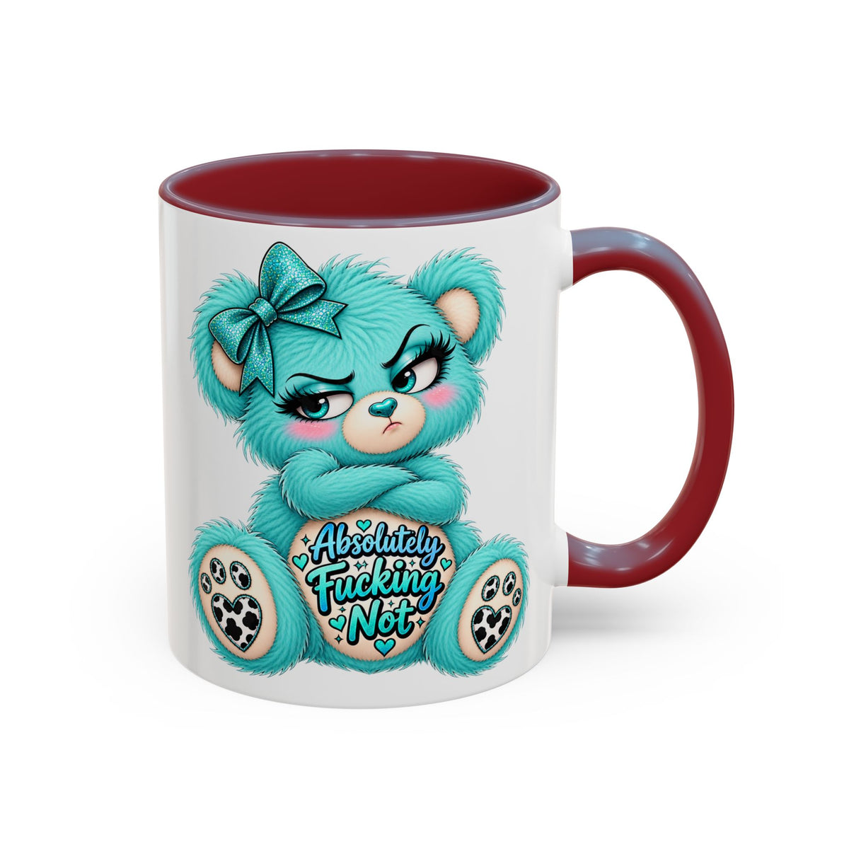 MooStache Sassy Bear Mug | Absolutely F*cking Not Bear