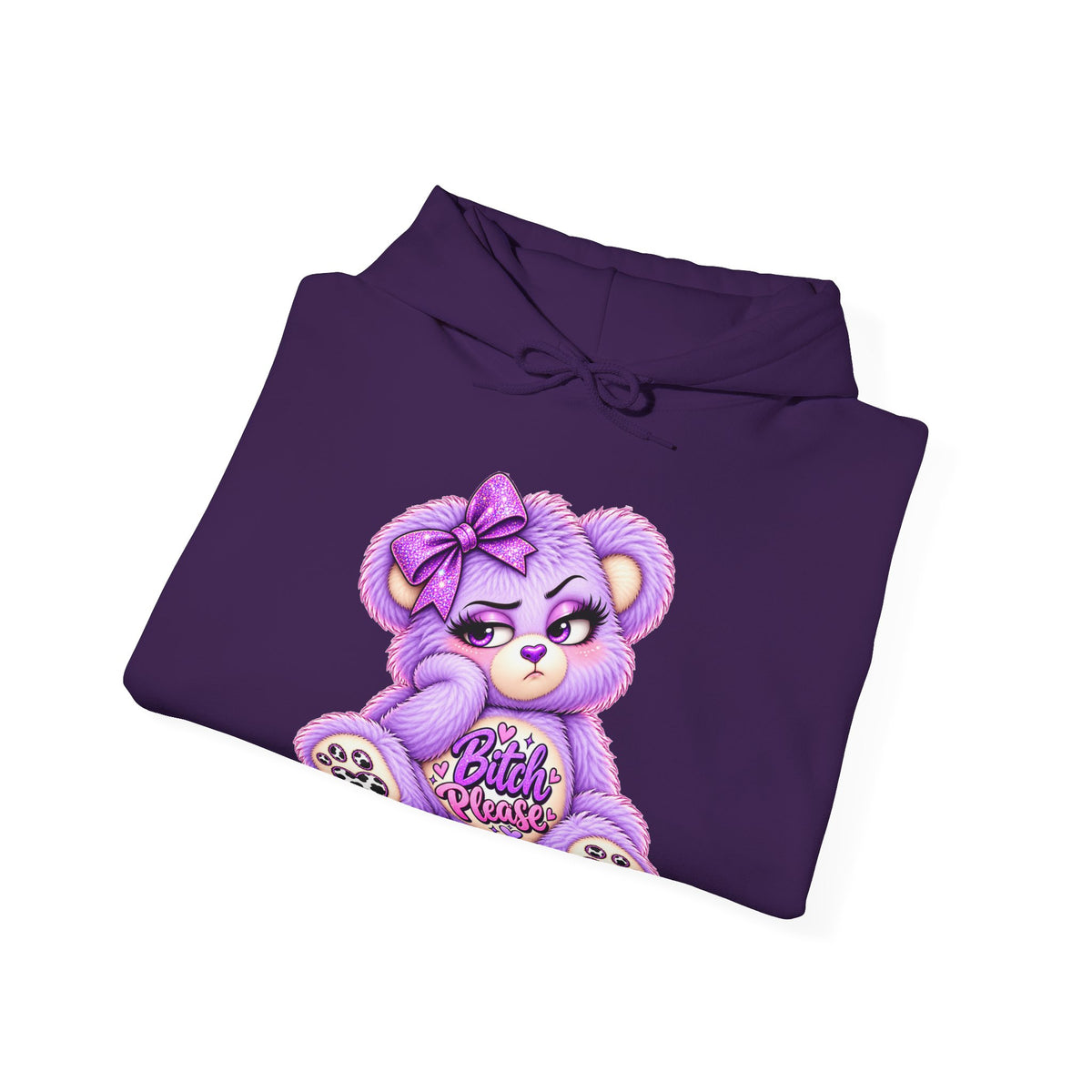 MooStache Sassy Bear Unisex Hoodie | Bitch Please Bear