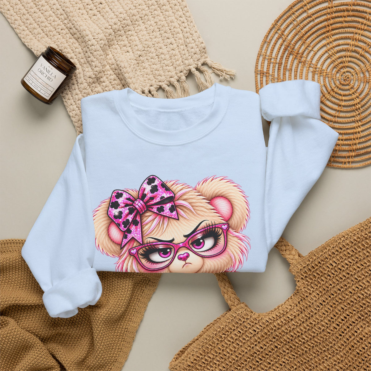 MooStache Sassy Bear Sweatshirt | Per My Last... Bear