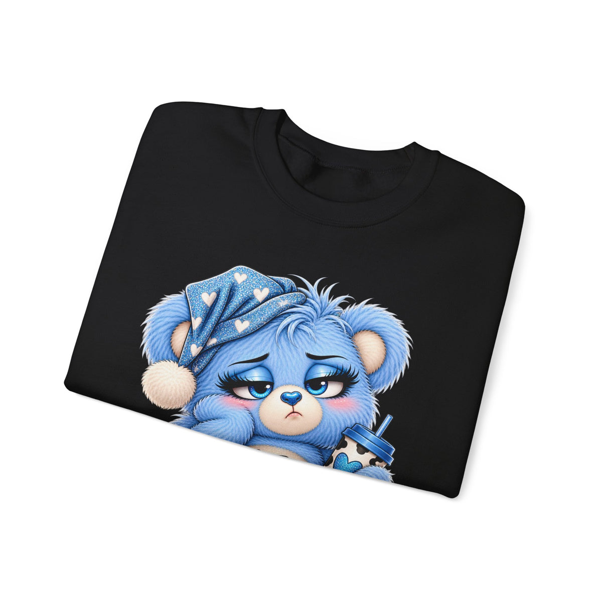 MooStache Sassy Bear Sweatshirt | Too Tired for This Sh*t Bear
