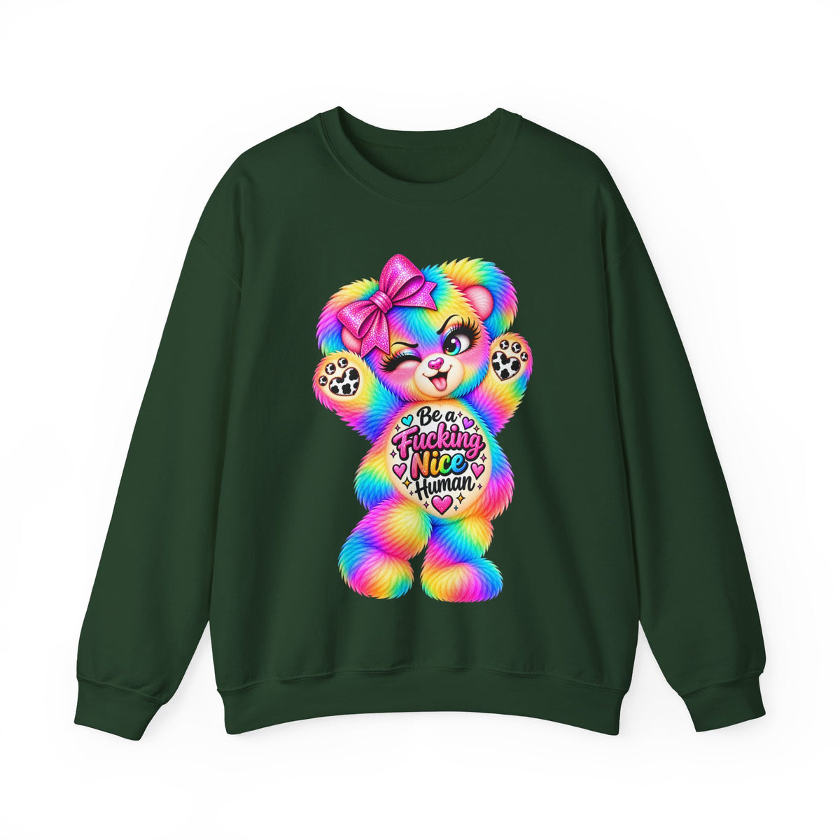 MooStache Sassy Bear Sweatshirt | Be a F*cking Mind Human Bear