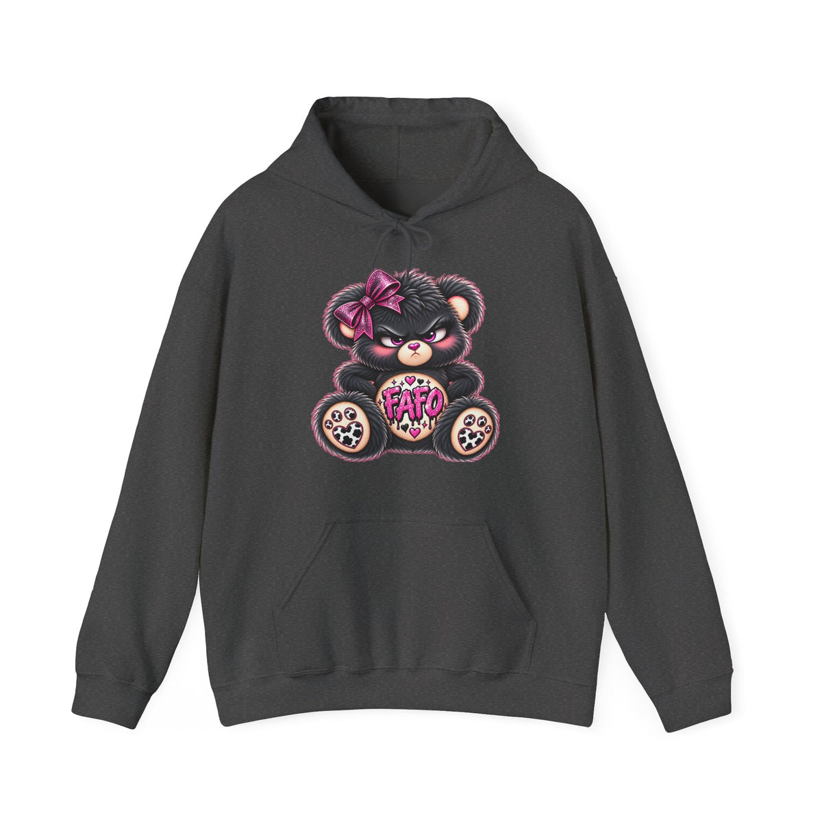 MooStache Sassy Bear Unisex Hoodie | FAFO Bear
