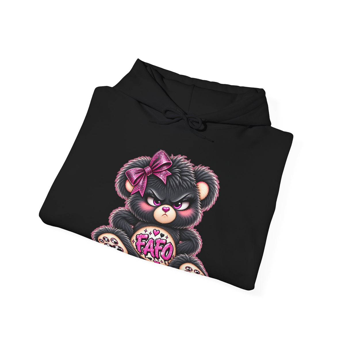 MooStache Sassy Bear Unisex Hoodie | FAFO Bear