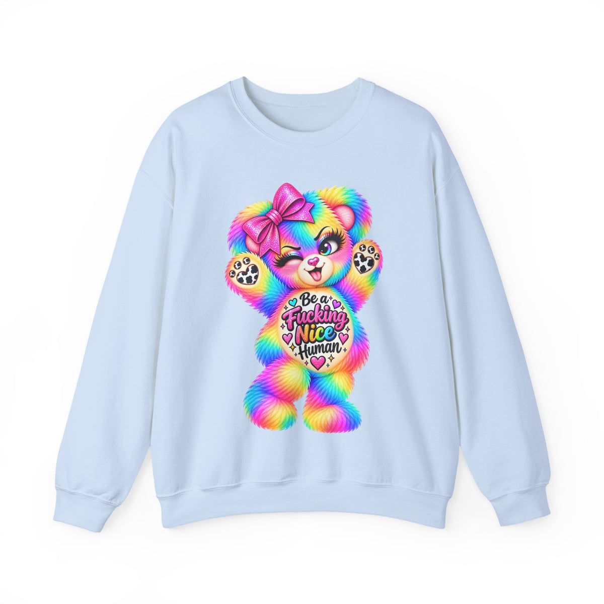 MooStache Sassy Bear Sweatshirt | Be a F*cking Mind Human Bear