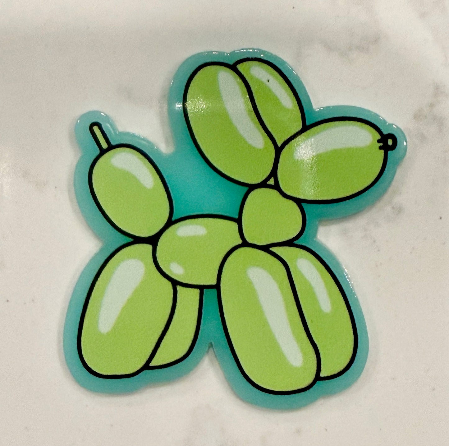 Green Balloon Dog Acrylic Creations
