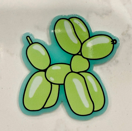 Green Balloon Dog Acrylic Creations