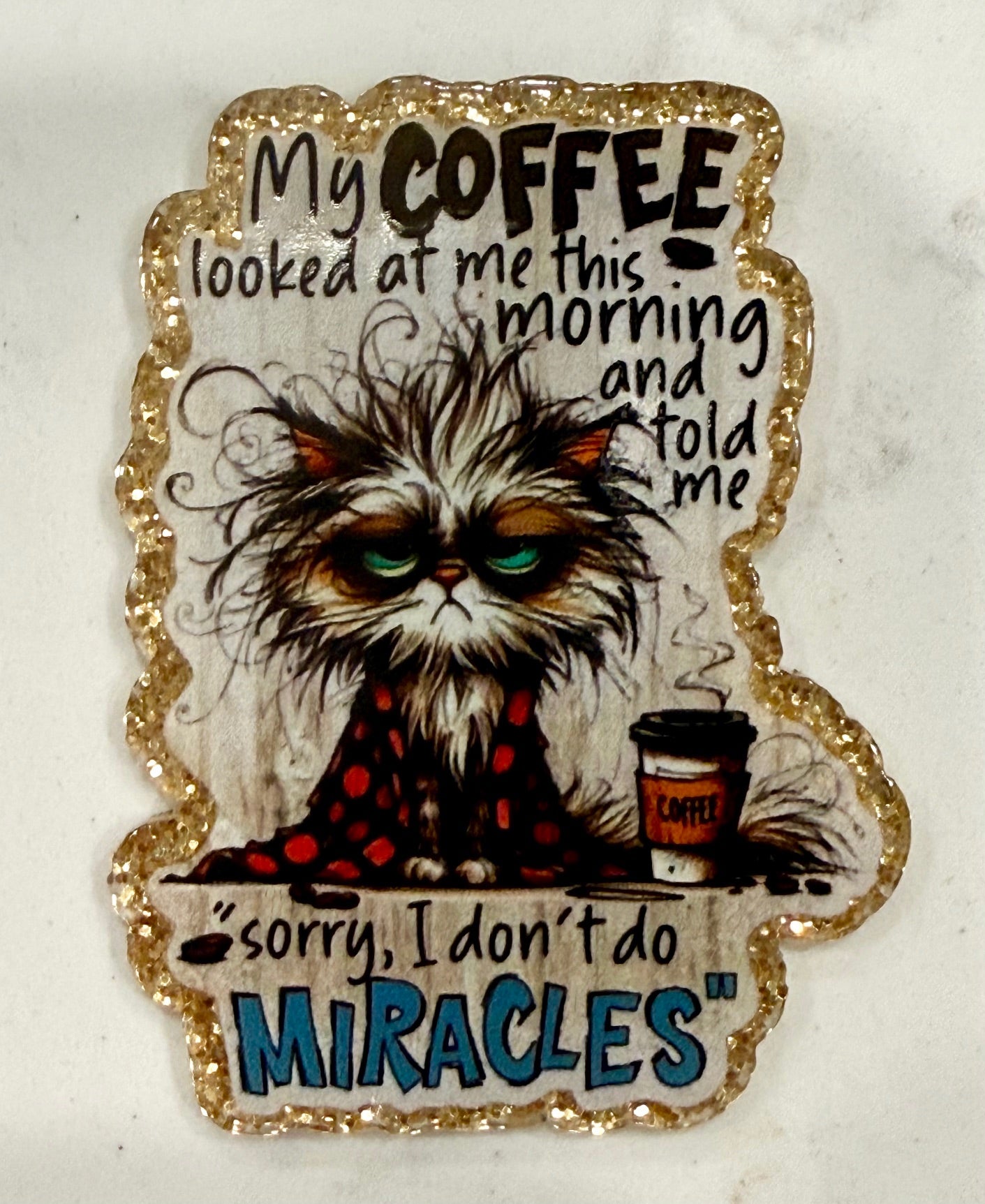 Coffee Cat Acrylic Creations